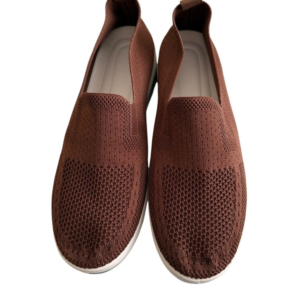 New Chocolate Brown Women’s Comfortable Mesh Slip On Walking Shoe 9